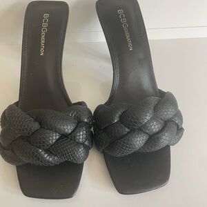 BCBGeneration Black Women's Slide Sandals